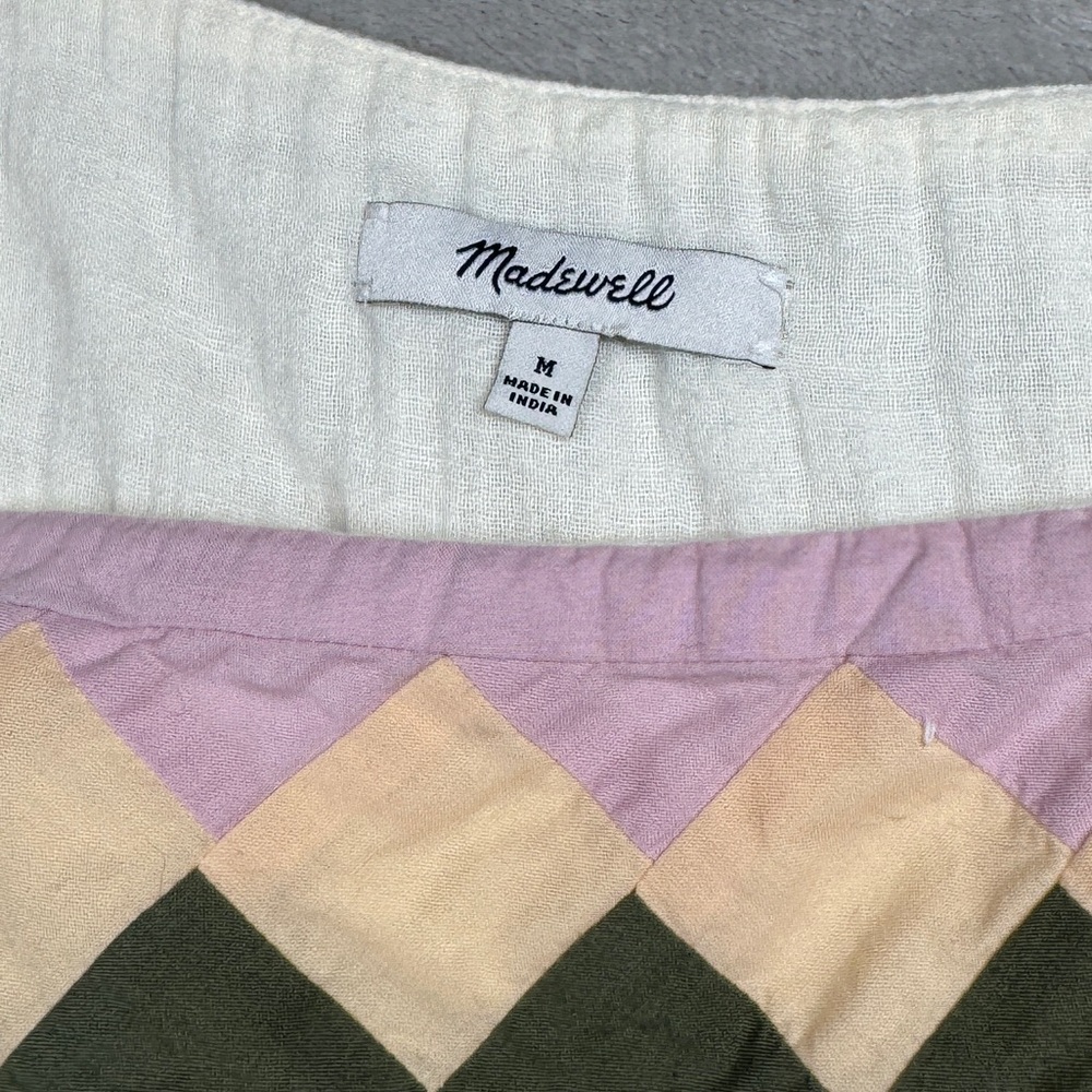 Madewell Patchwork Quilted Square-Neck Antique Cr… - image 14